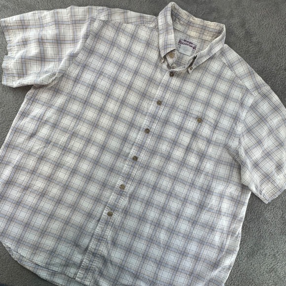Wrangler Other - Wrangler Rugged Wear Plaid Short Sleeve Button Up Shirt Men
